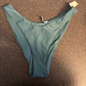Aerie Teal Textured Bikini Bottom
